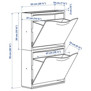 جا کفشی ایکیا TRONES سایز 52x18x39 دو تیکه