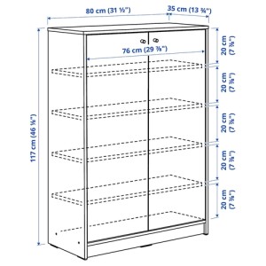 جا کفشی ایکیا BISSA سایز 49x28x135