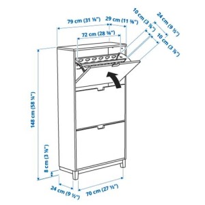 جا کفشی ایکیا STALL سایز 79x29x148