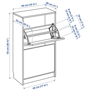 جا کفشی ایکیا BISSA سایز 49x28x93