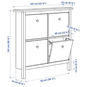 جا کفشی ایکیا HEMNES سایز 89x30x127