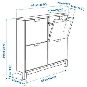 جا کفشی ایکیا STALL سایز 96x17x90