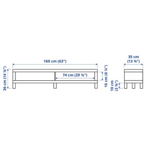 میز تلویزیون ایکیا LACK سایز 160x35x36 سانتی