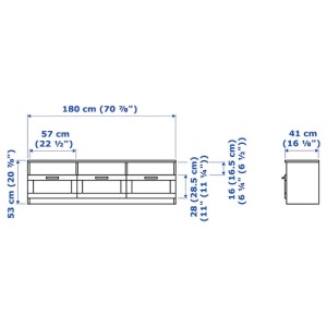 میز تلویزیون ایکیا LACK سایز 160x35x36 سانتی