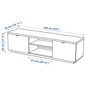 میز تلویزیون ایکیا BYAS سایز 160x42x45 سانتی