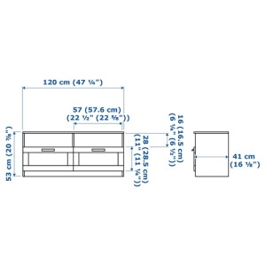 میز تلویزیون ایکیا BRIMNES سایز 120x41x53 سانتی