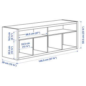 میز تلویزیون ایکیا KALLAX سایز 147x39x78 سانتی