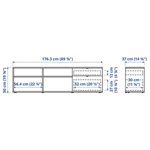 میز تلویزیون ایکیا NODELAND سایز 107x39 سانتی