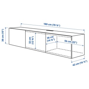 میز تلویزیون ایکیا BESTA سایز 180x40x64 سانتی