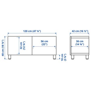 میز تلویزیون ایکیا BESTA سایز 120x40x38 سانتی