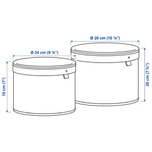 جعبه لباس درب دار ایکیا BLADDRARE