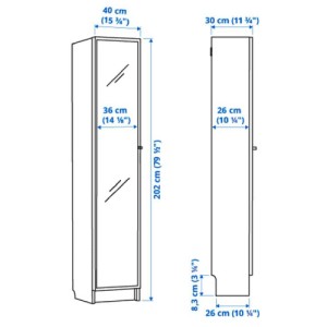 قفسه دیواری ایکیا LACK سایز 30 در 90 سانتی