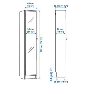 کتابخانه ایکیا BILLY / HOGBO سایز 40x30x202 سانتی