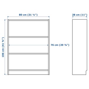 کتابخانه ایکیا BILLY سایز 40x28x202 سانتی