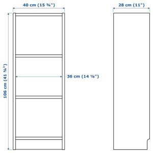 کتابخانه ایکیا BILLY سایز 40x28x106 سانتی