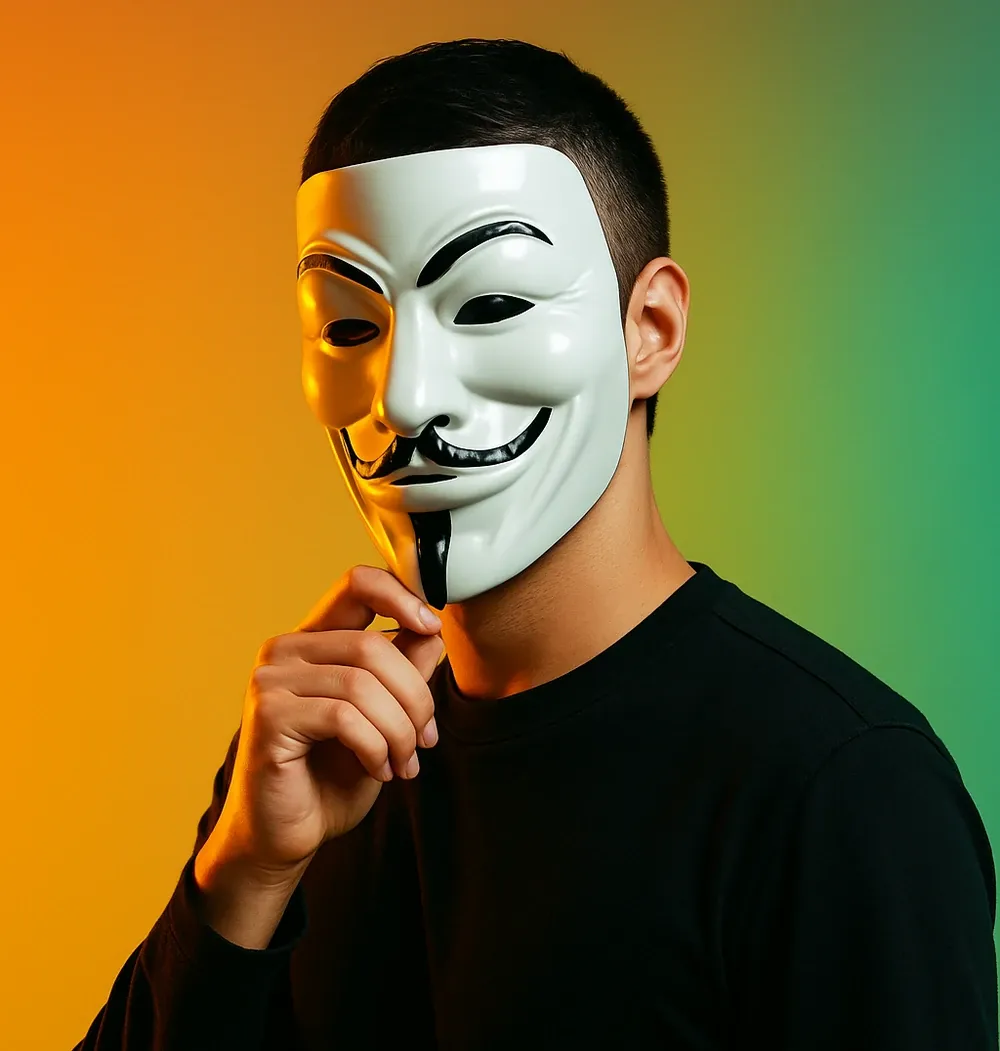 ماسک هکر مناسب تم شب مشکی