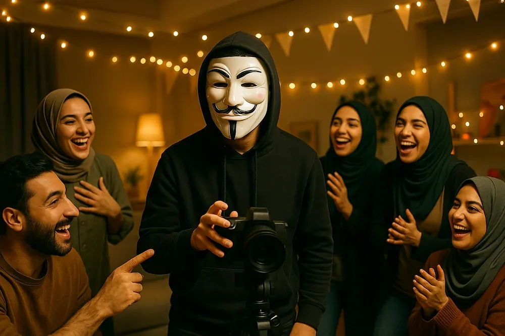 ایده استفاده از ماسک گای فاکس در دکور اتاق یا استودیو