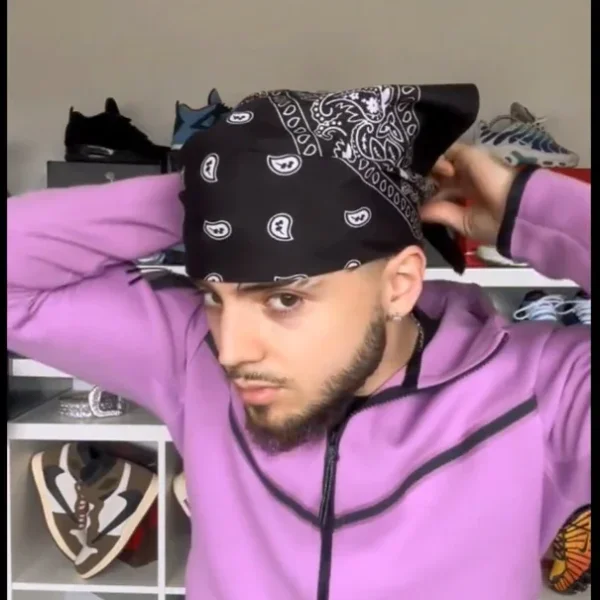 جدیدترین روش بستن باندانا به سر مردانه (دستمال سر)