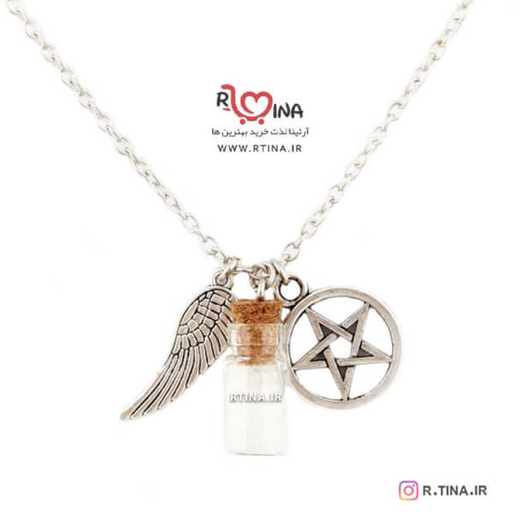 گردنبند هری پاتری مدل بطری و پر