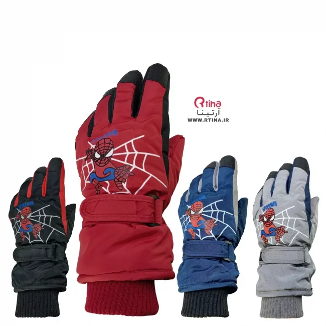 دستکش برفی/ ضد آب بچه گانه پسرانه طرح اسپایدر من