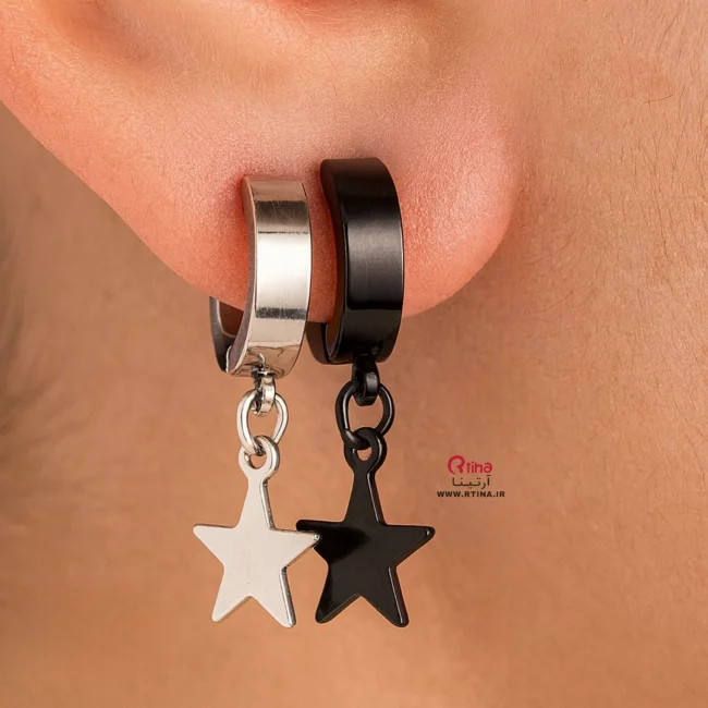 گوشواره ستاره ای بدون نیاز به سوراخ/ دخترانه و پسرانه
