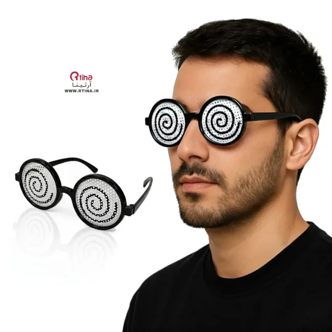 عینک فانتزی طرح مارپیچ مدل اسپیرال