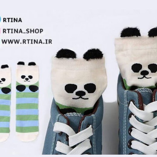 جوراب دو ربع (ساق دار) زنانه طرح رینگی گوش دار