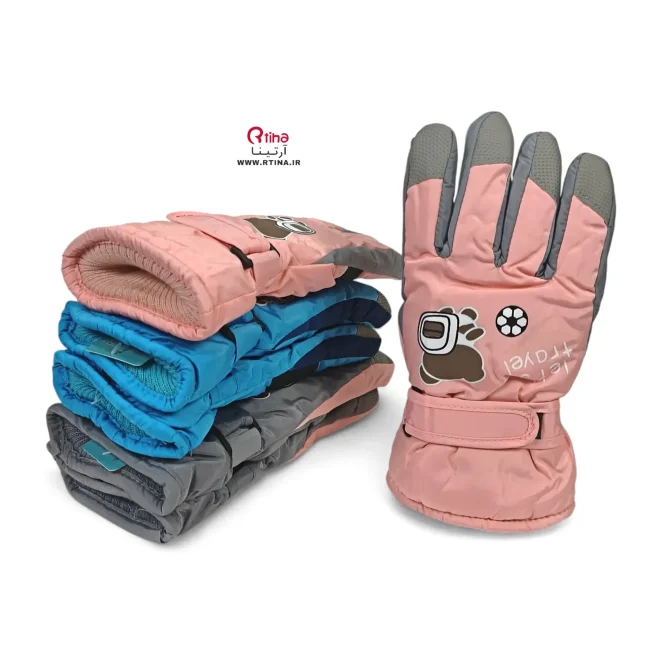 دستکش ضد آب/ برف بازی طرح Lets travel