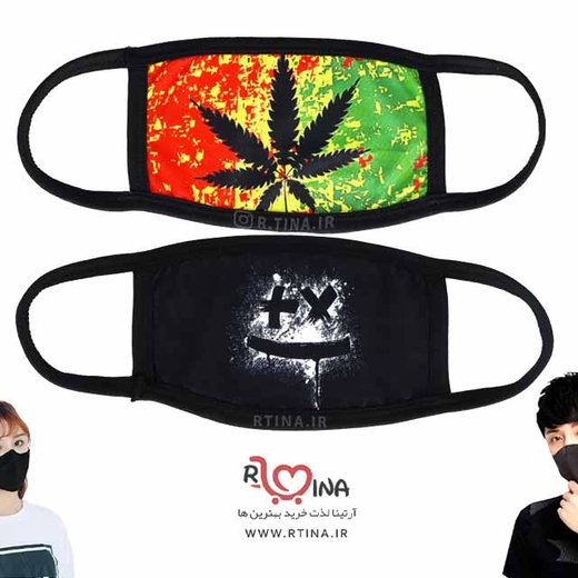 ماسک طرح صورتک مثبت منفی ضربدر