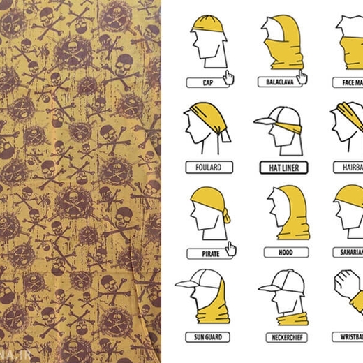 دستمال سر و گردن اسکلتی 3