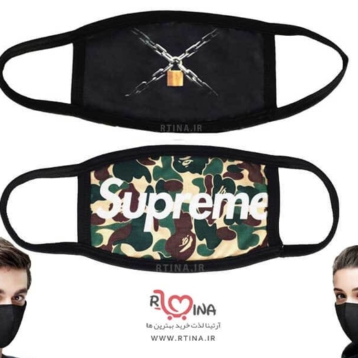 ماسک اسپرت چریکی طرح supreme