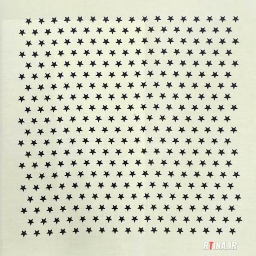 باندانا نخی سفید شیری طرح star