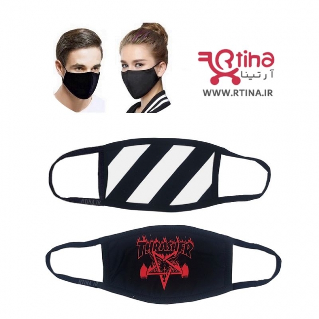 ماسک پارچه ای دو لایه طرح THRASHER