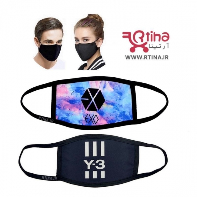ماسک پارچه ای سیاه طرح Exo5