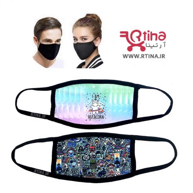 ماسک پارچه ای طرح vector