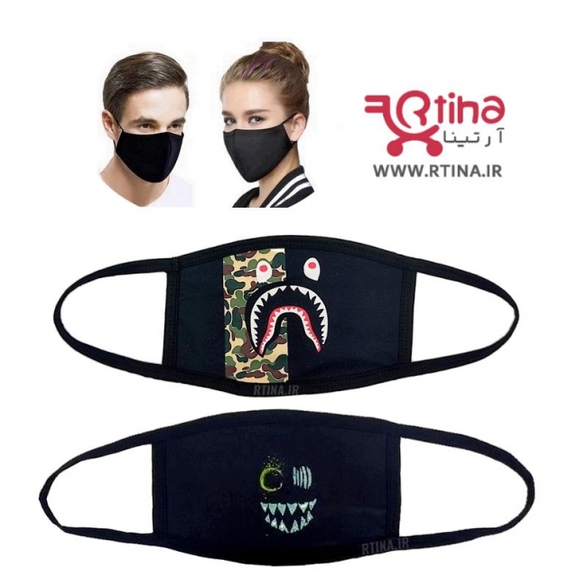 ماسک مشکی رنگ، پارچه ای مدل hj5