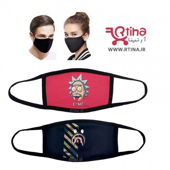 ماسک تنفسی طرح دار مدل E=MC2