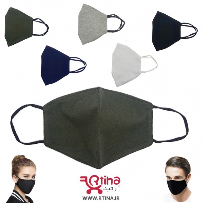 ماسک دهنی ساده دو لایه