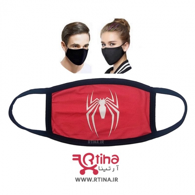 ماسک پارچه ای طرح عنکبوتی