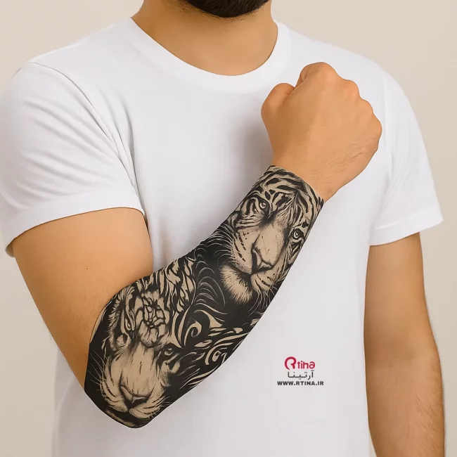 ساق بند دست طرح تاتو مدل Wild Tattoo
