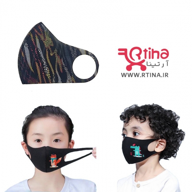 ماسک کودک طرح پوست ماری