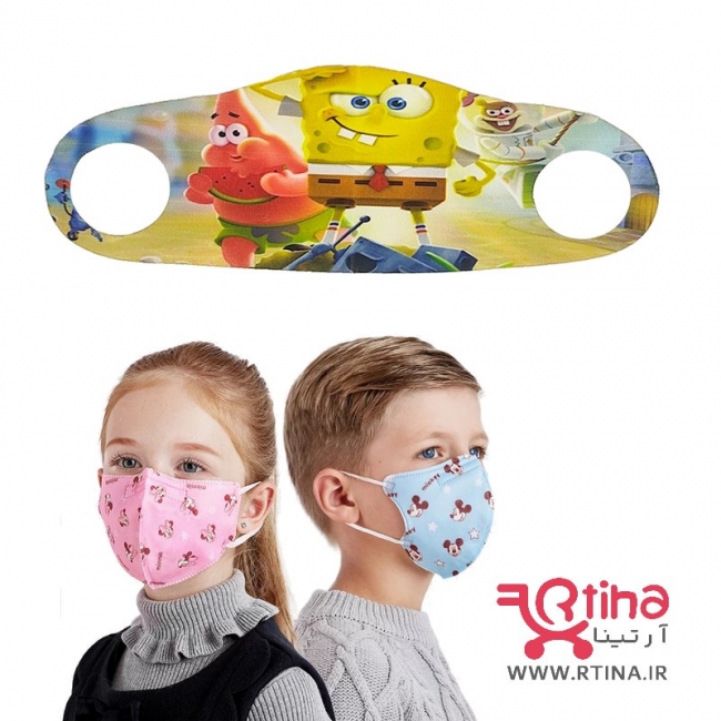 ماسک کودکانه طرح کارتونی باب اسفنجی 4