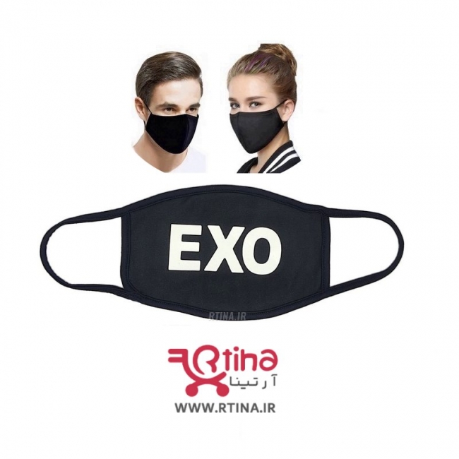 ماسک نخی مشکی طرح EXO3