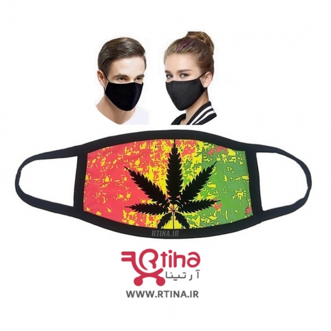 ماسک پارچه ای رنگی مدل Marijuana
