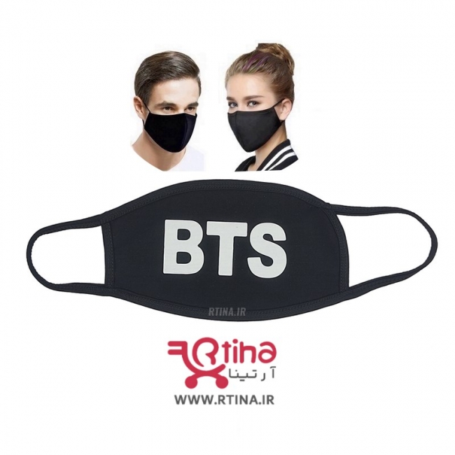 ماسک سیاه نخی طرح BTS6