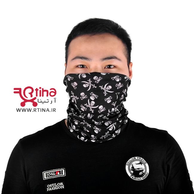 دستمال سر اسکلت طرح دزد دریایی