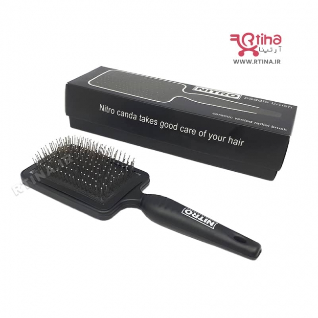 برس موی سر مشکی نیترو مدل Paddle Brush