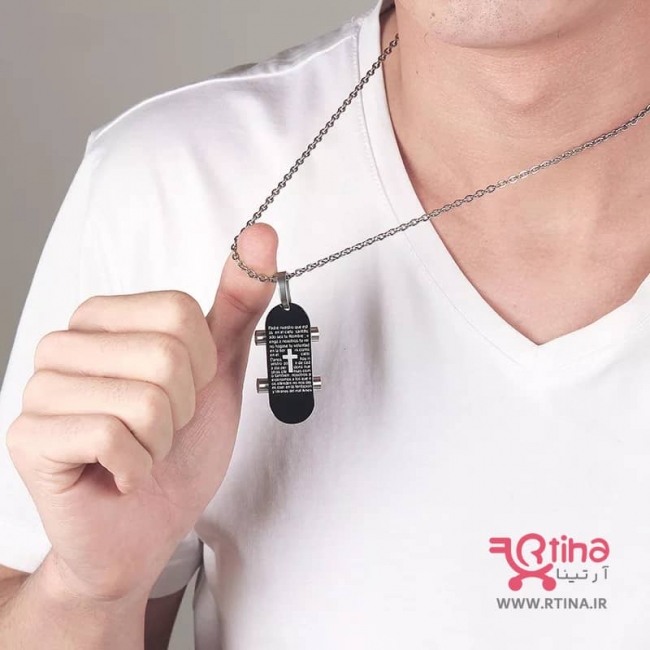 گردنبند صلیب جدیدِ طرح دار /استیل مدل skateboard