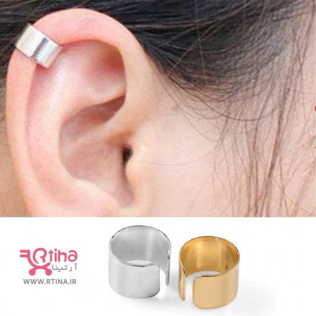 گوشواره لاله گوش بدون سوراخ (مدل تزئینی فلزی)