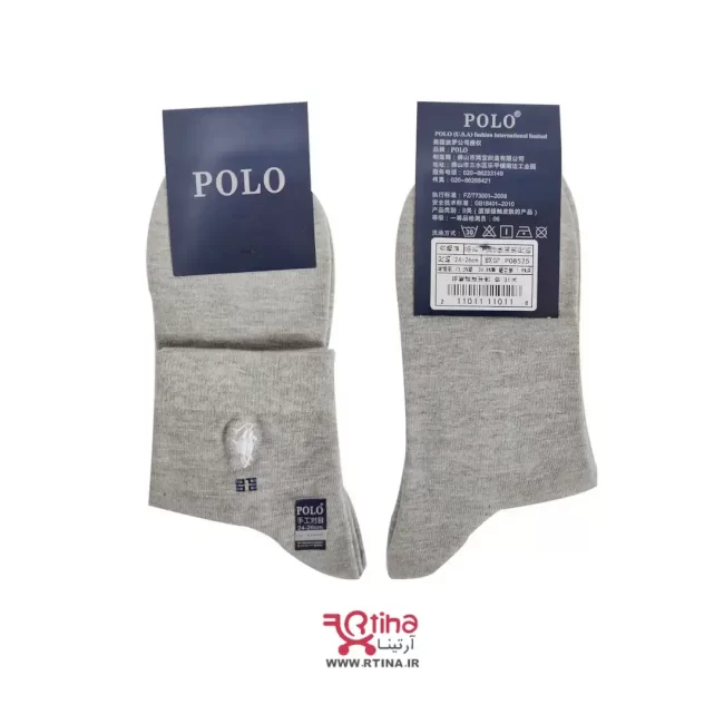 جوراب مارک پولو مردانه نیم ساق گلدوزی | رنگبندی